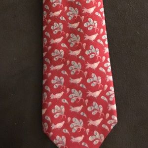 Hermès red silk tie